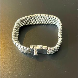 Silpada Sterling Silver Box Clasp Bracelet 8”